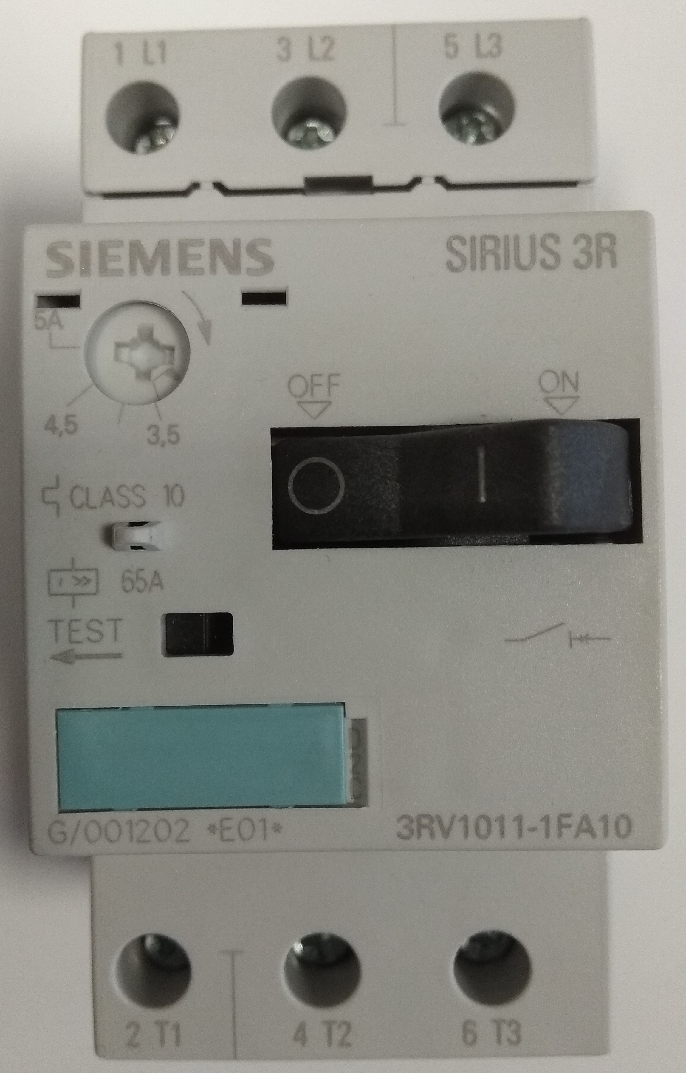 SIEMENS 3RV1011-1FA10 motorvédő